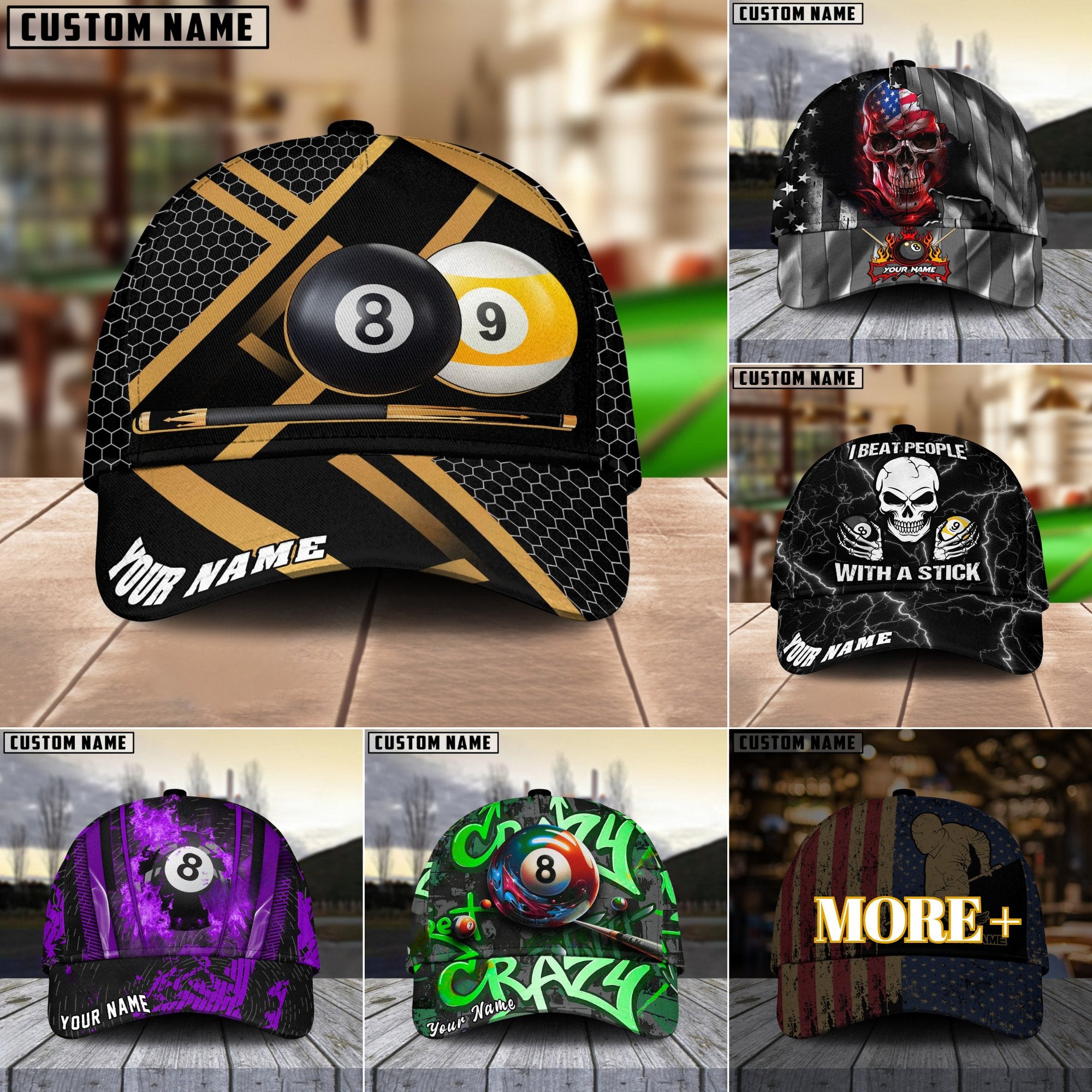 BILLIARD 3D CAPS COLLECTION