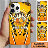 Maxcorners Bowling Beer And Pins Lightning Personalized Name Phone Case
