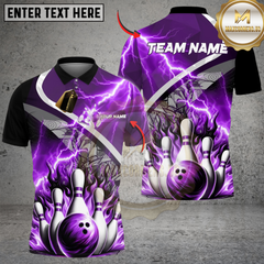 Maxcorners Thunder Breaker Bowling Jersey Multicolor Options Personalized Name, Team Name 3D Shirt