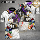 Maxcorners Billiards Eagle Strike 8-Ball Multicolor Customized Name Team Name 3D Shirt
