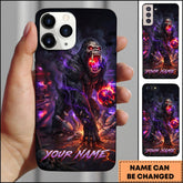 Maxcorners Bowling Gorilla Monster Destroying Pins Personalized Name Phone Case
