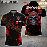 Maxcorners Paint Skull Dartboard Darts Wolf Jersey Multicolor Options Personalized Name, Team Name 3D Shirt (4 Colors)
