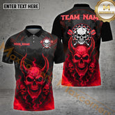 Maxcorners Darts Demon Skull Fire Multicolor Options Personalized Name, Team Name 3D Shirt (4 Colors)