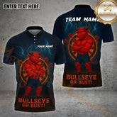 Maxcorners Darts Bullseye Red Bull Storm Multicolor Options Personalized Name, Team Name 3D Shirt (4 Colors)