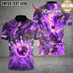 Maxcorners Blazing Perfect Bowlings Game Multicolor Customized Name, Team Name 3D Shirts