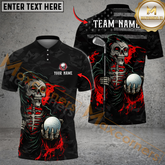 Maxcorner Patriot Reaper Golf Polo Shirt Customized Name, Team Name 3D Shirts (4 Colors)