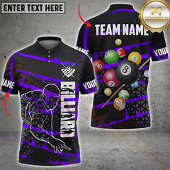 Maxcorners Billiard Mastershot Multicolor Customized Name, Team Name 3D Shirt