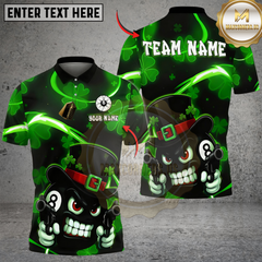 Maxcorners Billiards 8 Ball Irish Cowboy St. Patrick's Day Personalized Shirt