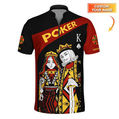 Maxcorners Custom Name King Of Spades Shirt, Poker Polos For Men, Funny Poker Shirts, Gifts For Poker LoversLM1009