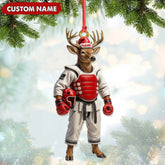 Maxcorners Custom Name Deer Karate Ornament, Taekwondo Christmas Gift Decor
LM0411