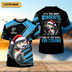 Maxcorners It's The Most Wonderful Time Of The Year For Fishing SPF Shirt For Men, Christmas Fishing Gift Ideas