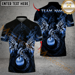 Maxcorners Dragon Fairway Golf Polo Customized Name, Team Name 3D Shirts (4 Colors)