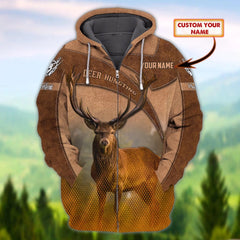 Maxcorners Custom Name Hunting Deer 3D All Over Printed Clothes