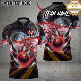 Maxcorners Bowling Drift Paint Splash Multicolor Customized Name, Team Name 3D Shirts