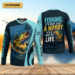 Maxcorners Fishing It's Not Just A Hobby It's A Way Of Life Fishing UPF Shirts, Fishing Gifts For Men