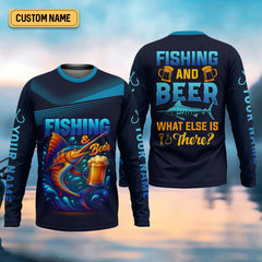 Maxcorners Fishing And Beer What Else Is There SPF Shirt For Men, Men's Fishing Shirt, Men's Fishing Shirt