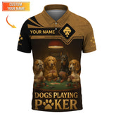 Maxcorners Dogs Playing Poker Shirt, Custom Poker Shirt, Gifts For Poker LoversLM1009