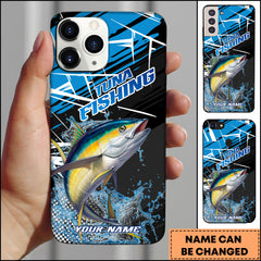 Maxcorners Tuna Fishing Dynamic Splash Sport Style Personalized Name Phone Case