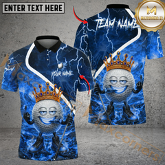 Maxcorners Fire King Golf Polo Customized Name, Team Name 3D Shirts (4 Colors)