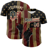 Maxcorners Custom White Royal-Red 3D American Flag Independence Day National Symbols Premium Baseball Jersey LM0210