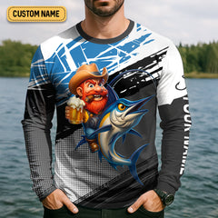 Maxcorners Fishing Solves Most Of My Problems Beer Solves The Rest Funny Fishing Shirt, SPF Shirt For Men, Gift For Fisherman