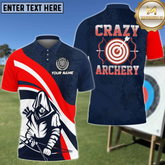Maxcorners Crazy Archer Personalized Name 3D Shirt