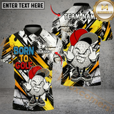 Maxcorners Born To Golf – Street Swing Golf Polo Customized Name, Team Name 3D Shirts (4 Colors)