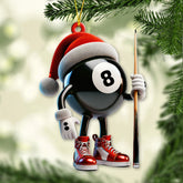 Maxcorners Custom Name Billiard Ornament, Billiard Lover Christmas Gift 2D Flat LM2211