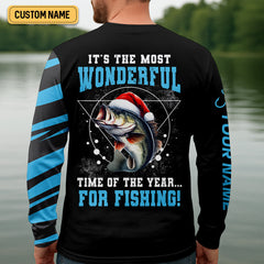 Maxcorners It's The Most Wonderful Time Of The Year For Fishing SPF Shirt For Men, Christmas Fishing Gift Ideas