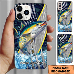 Maxcorners Tuna Fishing Dynamic Splash Armor Art Personalized Name 3D Phone Case