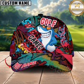 Maxcorners Graffiti Shark Swing Golf Cap Multicolor Personalized Cap