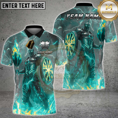 Maxcorners Darts Fire Knight Multicolor Customized Name, Team Name 3D Shirts