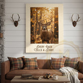 Maxcorners Deer Canvas Every Rack Tells A Story Canvas Wall Art