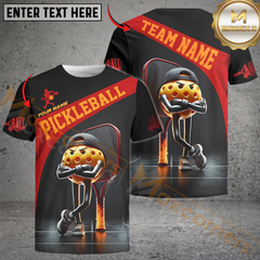 Maxcorners Pickleball Swag Ball Custom Name & Team 3D Shirt (4 Colors)