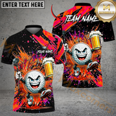 Maxcorners Splash Swing Golf Polo Personalized Name, Team Name 3D Shirt (4 Colors)