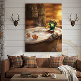Maxcorners Duck Canvas Bubble Bath Spa Relaxation Humor Canvas Wall Art