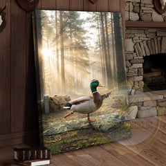 Maxcorners Duck Canvas Mindful Hunting Yoga Forest Meditation Canvas Wall Art