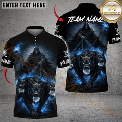 Maxcorners Shadow Reaper Golf Polo Personalized Name, Team Name 3D Shirt (4 Colors)