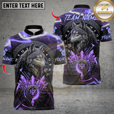 Maxcorners Darts Wolf Viking Symbol Multicolor Customized Name, Team Name 3D Shirts