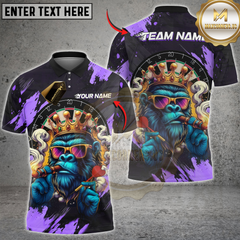 Maxcorners Darts Gorilla Dartboard Multicolor Customized Name, Team Name 3D Shirt