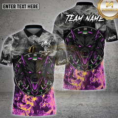 Maxcorners Fierce Wolf Darts Flame Art Multioptions Personalized Name, Team Name Unisex 3D Shirt (4 Colors)