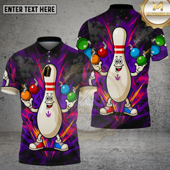 Maxcorners Bowling Pin Graffiti Bomb Burst Multioptions Personalized Name, Team Name Unisex 3D Shirt (4 Colors)