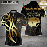 Maxcorners Bowling Crown Golden Multicolor Customized Name, Team Name 3D Shirts