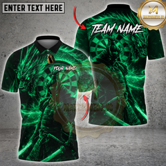 Maxcorners Darts Fire Dragon Samurai Dartboard Fantasy Multicolor Customized Name, Team Name 3D Shirts