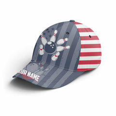 Macorners American Flag Bowling Hat Custom Bowling Cap With Name Bowling Cap For Team Bowlers Gift