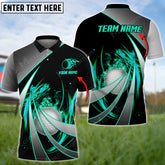 Maxcorners Flame Golf Tornado Pattern Multicolor Option Customized Name 3D Shirt