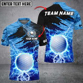 Maxcorners Golf Thunder Breaker Multicolor Option Customized Name 3D Shirt