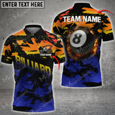 Maxcorners Billiards Halfway Round Of The World Personalized Name, Team Name Unisex Shirt ( 4 Colors )