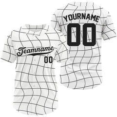 Maxcorners Custom Black And White Baseball Shirt For Men Outfit Youth Baseball Jerseys LM0910