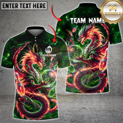 Maxcorners Bowling Cosmic Fire Dragon Multicolor Customized Name, Team Name 3D Shirts
